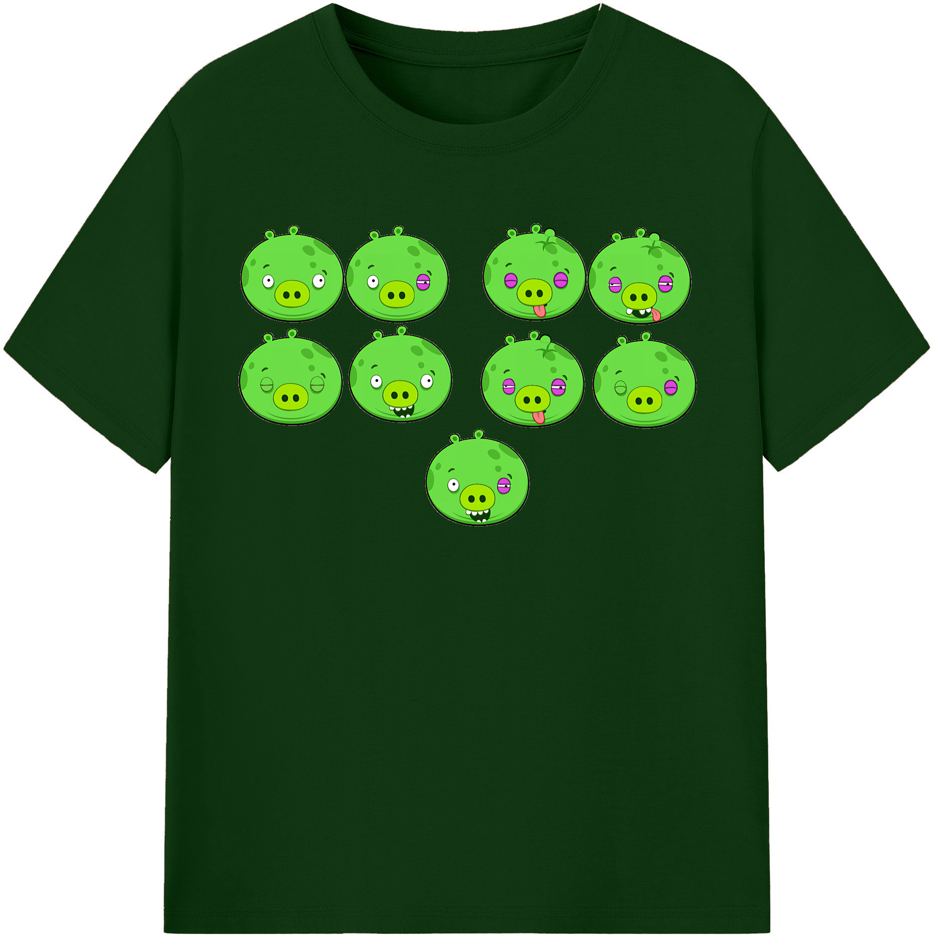 （画像用） Angry Birds アングリーバード 綿100％半袖Tシャツ（フロントプリント）